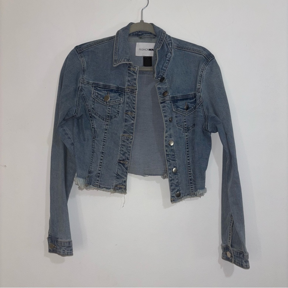 Fashion Nova Cropped Denim Jacket